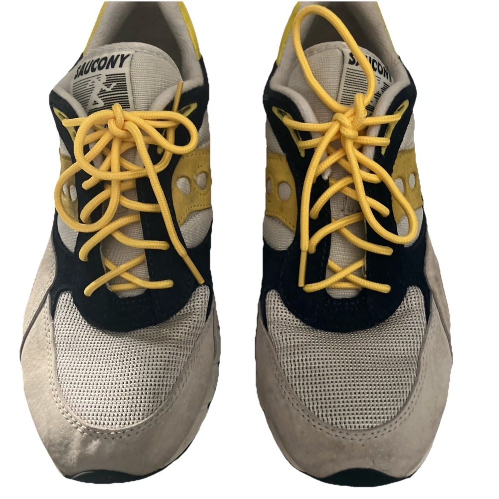 Saucony Shadow 6000 Grey Navy Yellow Men's Running Shoe S70441-41 Size 10